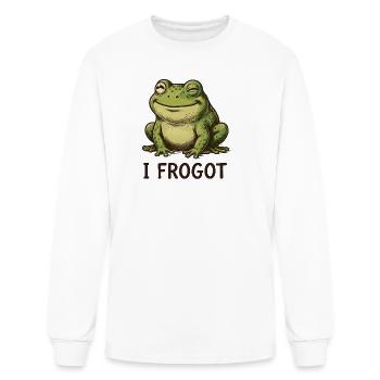I Frogot Funny Frog Pun Frog Lovers T-Shirt - Men's Long Sleeve T-Shirt - white - Front