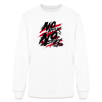 No Risk No Story - Men's Long Sleeve T-Shirt - white - Front