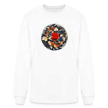 Koi Circle Sunset Torii - Men's Long Sleeve T-Shirt - white - Front