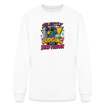 Silent Judge: Bird Feeder - Men's Long Sleeve T-Shirt - white - Front