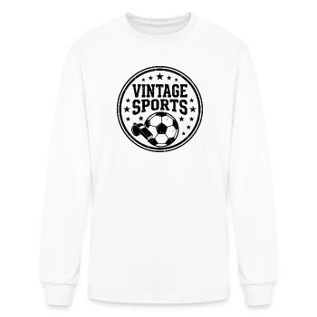 Proud Soccer Dad Vintage Football T-Shirt - Men's Long Sleeve T-Shirt - white - Front