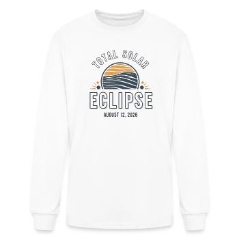 Astronomy Total Solar Eclipse 2026 Totality August - Men's Long Sleeve T-Shirt - white - Front
