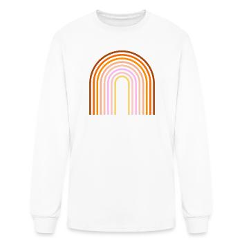 Retro Rainbow  - Men's Long Sleeve T-Shirt - white - Front