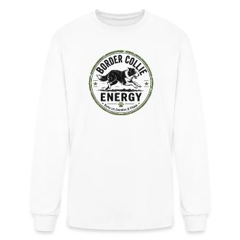 Border Collie Energy Patch - Men's Long Sleeve T-Shirt - white - Front