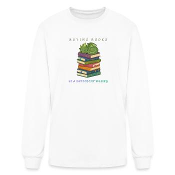 Dragon on a Stack of Books - Men's Long Sleeve T-Shirt - white - Front