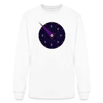 Lunar Oracle — Cosmic Eye Mandala - Men's Long Sleeve T-Shirt - white - Front