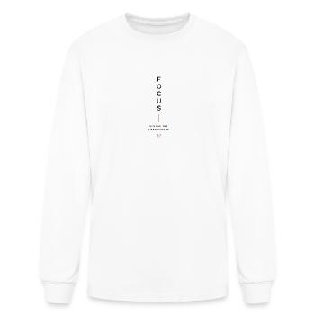 Vertical Focus: Remove Distractions - Men's Long Sleeve T-Shirt - white - Front