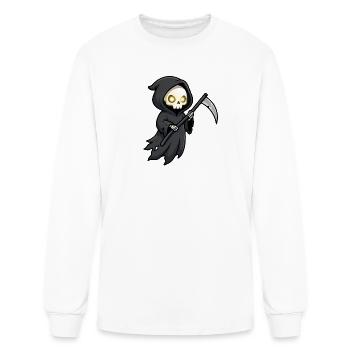 Cute Death Reaper with Scythe - Men's Long Sleeve T-Shirt - white - Front