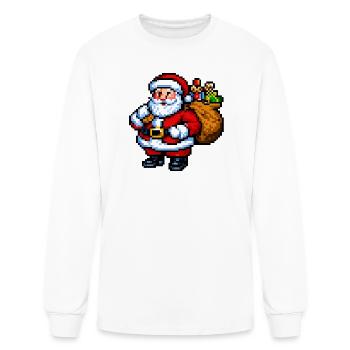 Santa Claus (Windows 95-era Pixel Icon) - Men's Long Sleeve T-Shirt - white - Front