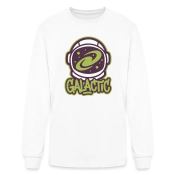 Galaxy Astronaut Helmet Logo - Men's Long Sleeve T-Shirt - white - Front