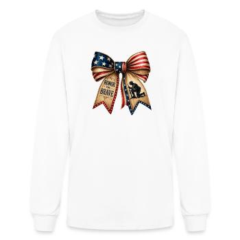 Honor the Brave Patriotic Bow - Men's Long Sleeve T-Shirt - white - Front