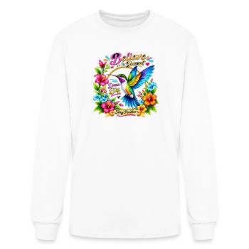 Believe in Yourself Hummingbird Flora - Men's Long Sleeve T-Shirt - white - Front