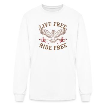 Live_Free_Ride_Free - Men's Long Sleeve T-Shirt - white - Front