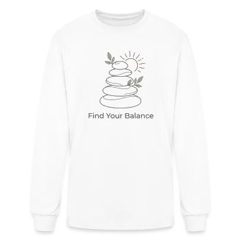 Find Your Balance Zen Spiral - Men's Long Sleeve T-Shirt - white - Front
