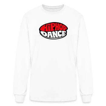 Hip Hop Dance Red Retro Badge Logo Art - Men's Long Sleeve T-Shirt - white - Front