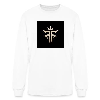 Blason à monogramme couronné - T-shirt à manches longues Homme - blanc - Devant