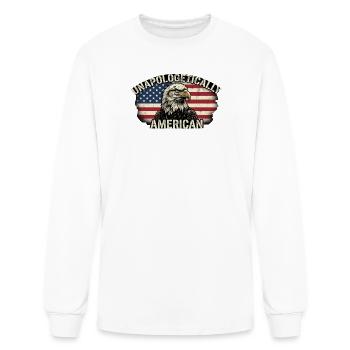 Unapologetically American Eagle. - Men's Long Sleeve T-Shirt - white - Front