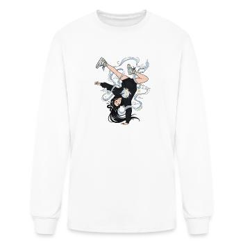 Breakdancing Moon Goddess Chang'e Mid Autumn - Men's Long Sleeve T-Shirt - white - Front