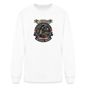 I Support Physical Media - Men's Long Sleeve T-Shirt - white - Front