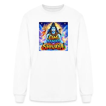 Om Namah Shivaya Color Burst - Men's Long Sleeve T-Shirt - white - Front