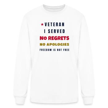 Veteran I Served No Regrets No Apologies Gift - Men's Long Sleeve T-Shirt - white - Front