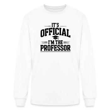 C’est officiel Je suis le professeur - T-shirt à manches longues Homme - blanc - Devant