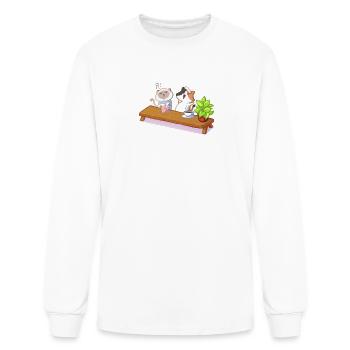 Ble Ble Meow - Men's Long Sleeve T-Shirt - white - Front