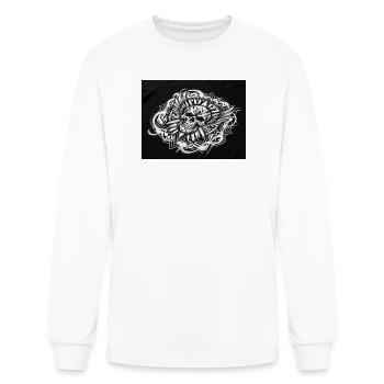 Explosion géométrique des ailes de crâne - T-shirt à manches longues Homme - blanc - Devant