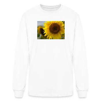 Sunlit Spiral Sunflower - Men's Long Sleeve T-Shirt - white - Front