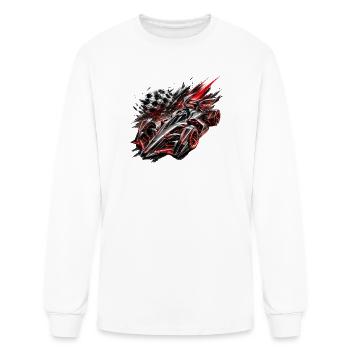 Nebula Racer Neon Velocity - Men's Long Sleeve T-Shirt - white - Front