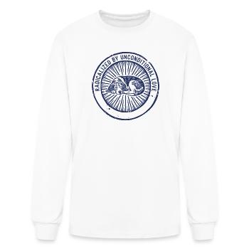 Unconditional Love Sleeping Dog - Men's Long Sleeve T-Shirt - white - Front