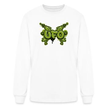 Ufo Raygun Graffiti Logo - Men's Long Sleeve T-Shirt - white - Front