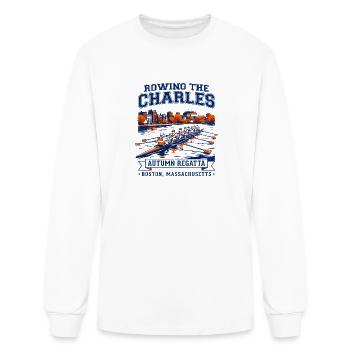 Aviron à Boston lors de la régate d’automne de la rivière Charles - T-shirt à manches longues Homme - blanc - Devant