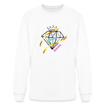 Shine Smile Diamond Crown - Men's Long Sleeve T-Shirt - white - Front
