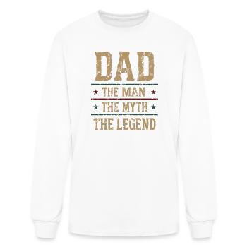 Dad_The_Man_The_Myth_The_Legend_Vintage_Father- - Men's Long Sleeve T-Shirt - white - Front