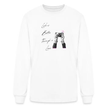 Through A Lens Photography Aesthetic Camera Quote - Men's Long Sleeve T-Shirt - white - Front