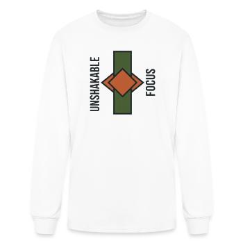 Unshakable Focus Diamond Logo - Men's Long Sleeve T-Shirt - white - Front