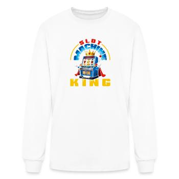 Slot Machine King Casino Gambling Jackpot Vegas - Men's Long Sleeve T-Shirt - white - Front