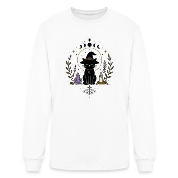 Witch Cat Moon Ritual - Men's Long Sleeve T-Shirt - white - Front