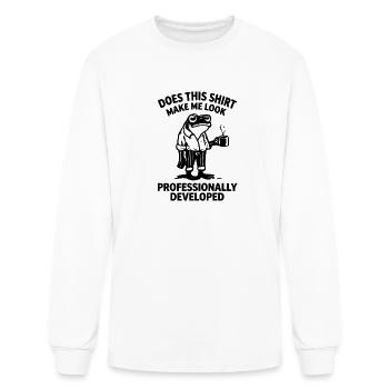 Professional Frog Development Tee - Men's Long Sleeve T-Shirt - white - Front