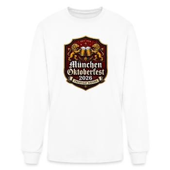 München Oktoberfest 2026 Shield - Men's Long Sleeve T-Shirt - white - Front