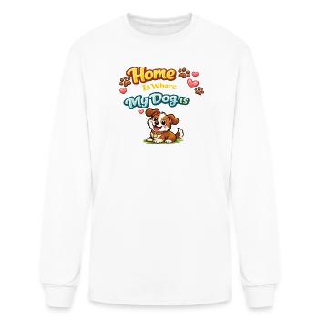 Home Is Where My Dog Is - Men's Long Sleeve T-Shirt - white - Front
