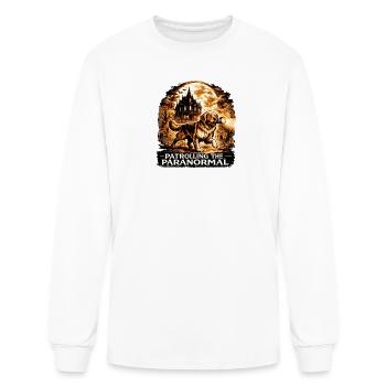 Patrolling The Paranormal Golden Retriever Shirt - Men's Long Sleeve T-Shirt - white - Front