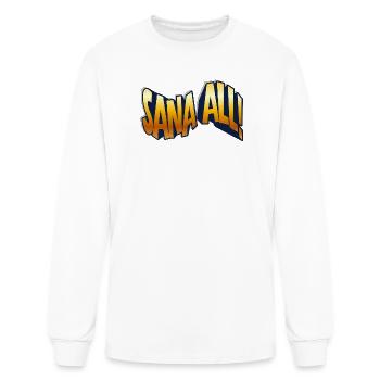 Sana All Bold Gold Logo - Men's Long Sleeve T-Shirt - white - Front