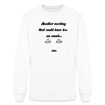 Overlong Meeting Meme Face - Men's Long Sleeve T-Shirt - white - Front