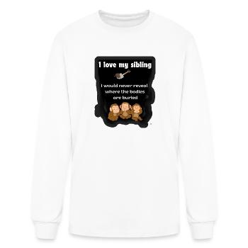 Sibling Bond Dark Humor - Men's Long Sleeve T-Shirt - white - Front