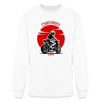 Motorcycle Rider Retro Red Sun Since 2026 - Men's Long Sleeve T-Shirt - white - Front