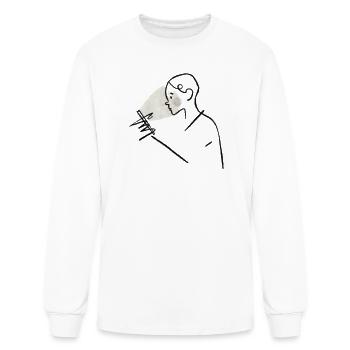 Noir Reader Under Spotlight - Men's Long Sleeve T-Shirt - white - Front