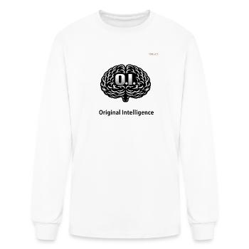 Original Intelligence Logo - Men's Long Sleeve T-Shirt - white - Front