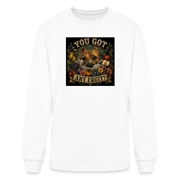 Fruit-Filled Pup: You Got Any Fruit? - Men's Long Sleeve T-Shirt - white - Front